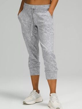 Lululemon Ready to Rulu Jogger Crop Speckle Spritz Jacquard Rhino Grey